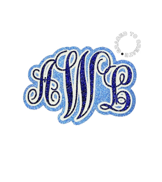 Monogram Glitter Cutout