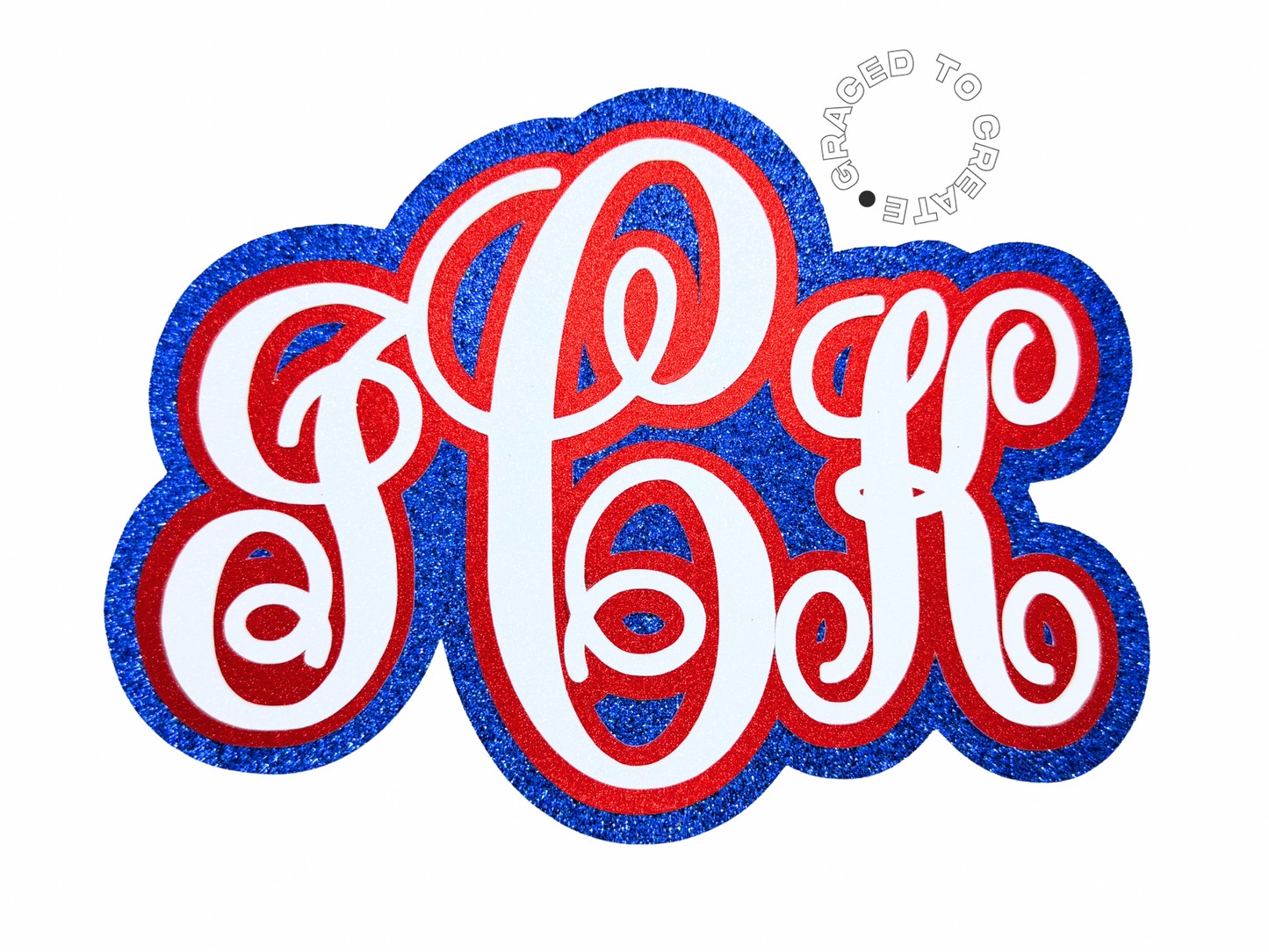 Monogram Glitter Cutout