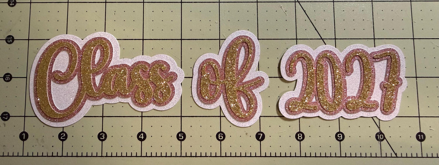 Glitter Class of 2027 cutout