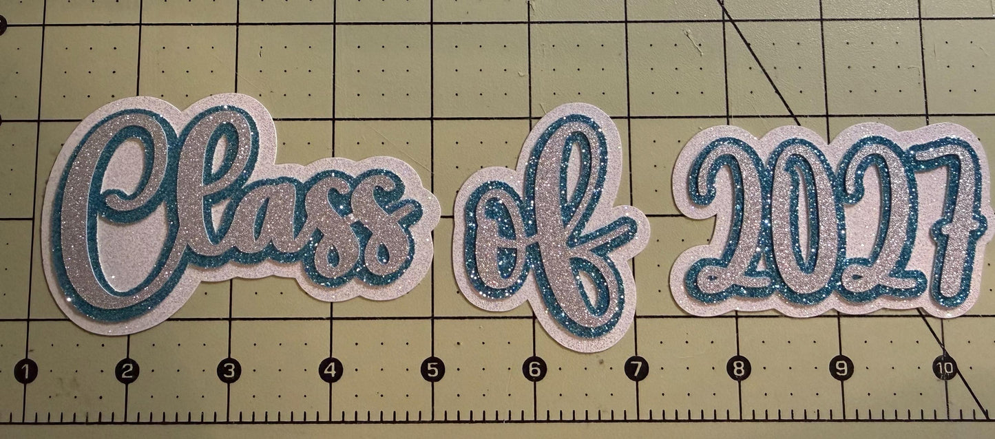 Glitter Class of 2027 cutout