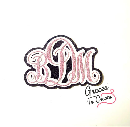 Monogram Glitter Cutout