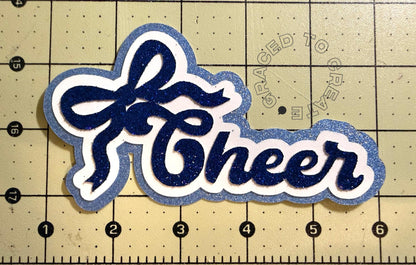 Cheer Glitter Cutout with bow