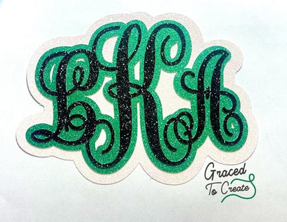 Monogram Glitter Cutout