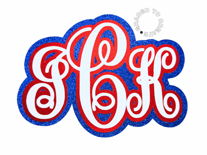 Monogram Glitter Cutout