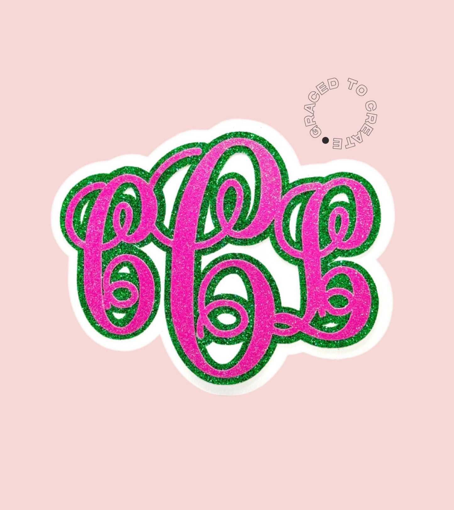 Monogram Glitter Cutout