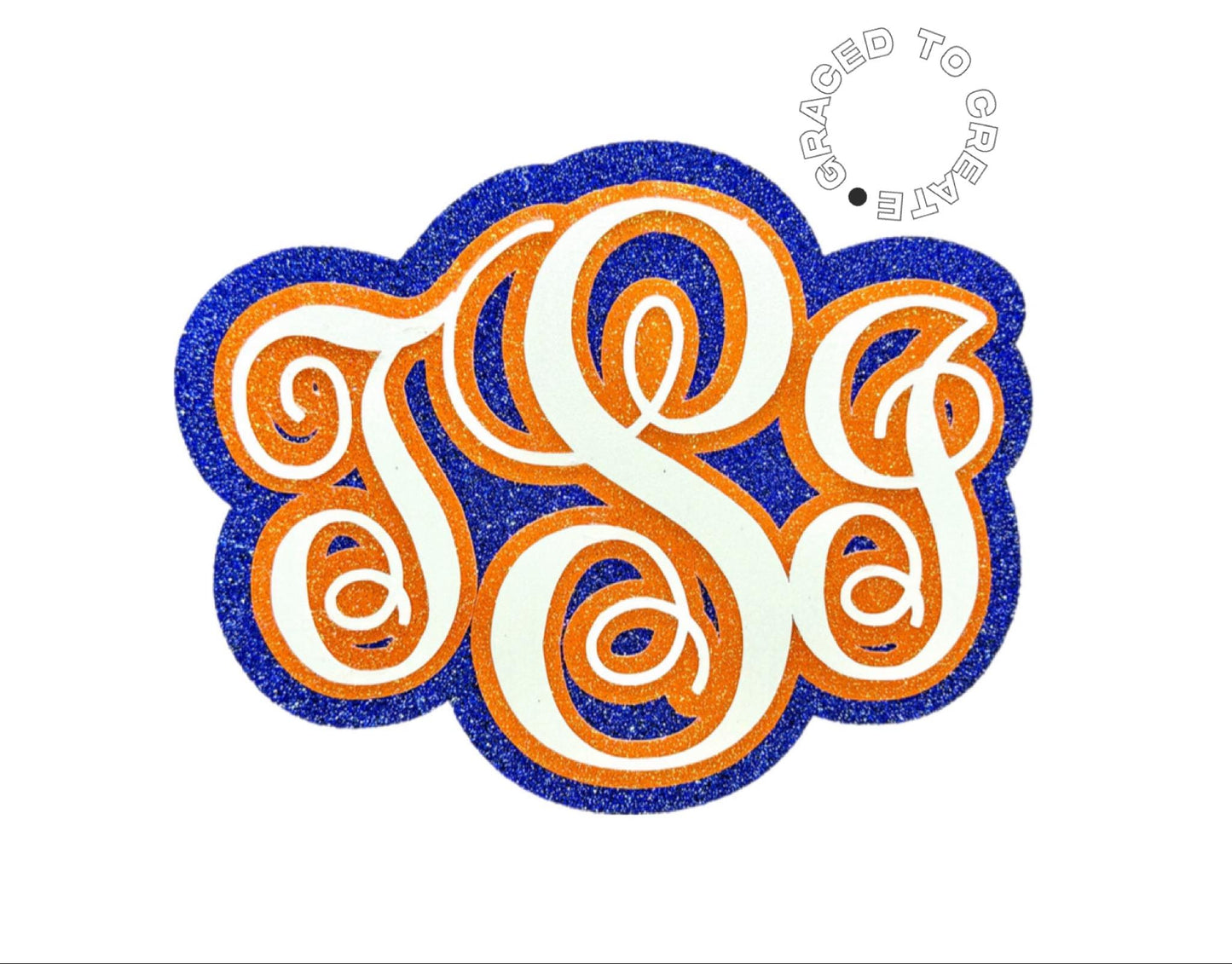Monogram Glitter Cutout
