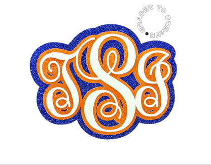 Monogram Glitter Cutout