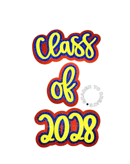 Glitter Class of 2027 cutout