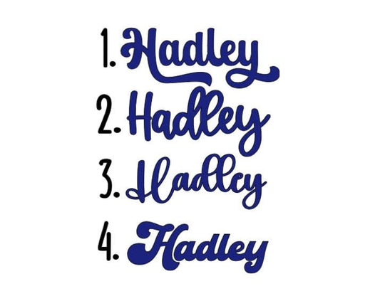 Glitter Name Cutout