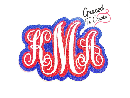 Monogram Glitter Cutout