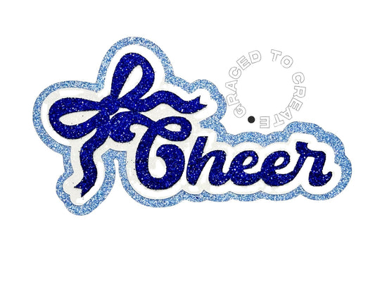 Cheer Glitter Cutout with bow